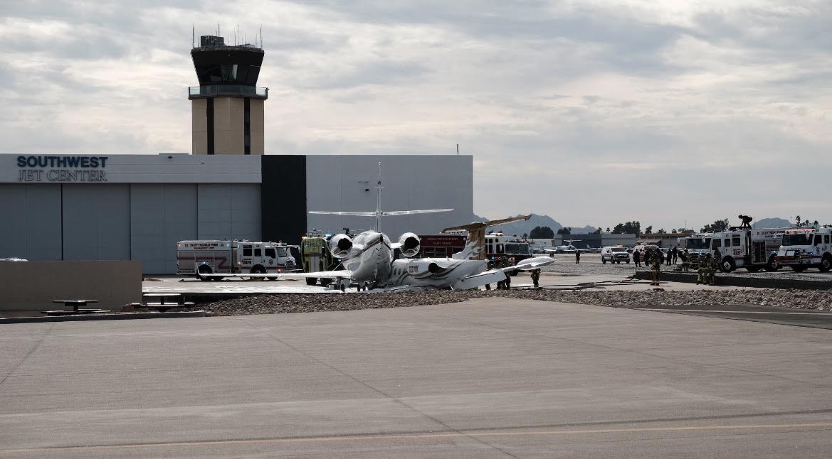 DEVELOPING: Scottsdale Runway Closed After Plane Crashes Into Jet Upon Arrival - At Least One Dead (VIDEO) | The Gateway Pundit | by Cristina Laila