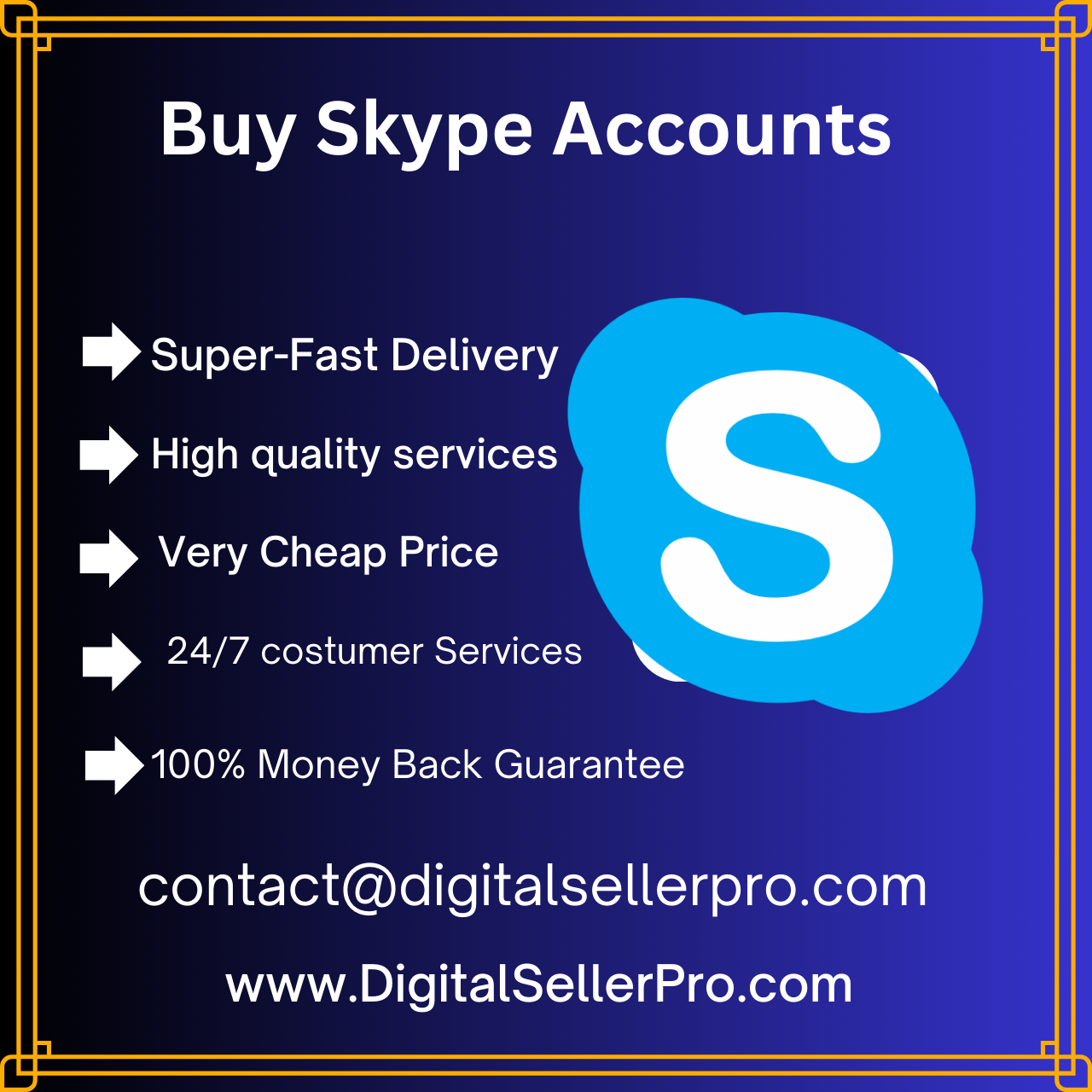Buy Skype Accounts - Digital Seller Pro